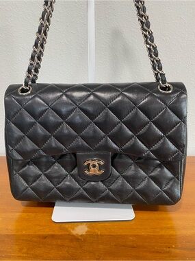 Classic Quilted Flap Bag in Black